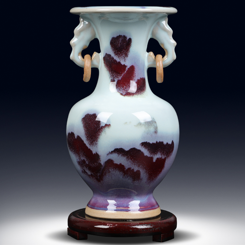 Jingdezhen ceramic vase furnishing articles flower arrangement is archaize sitting room imperial jun porcelain household act the role ofing is tasted wine crafts
