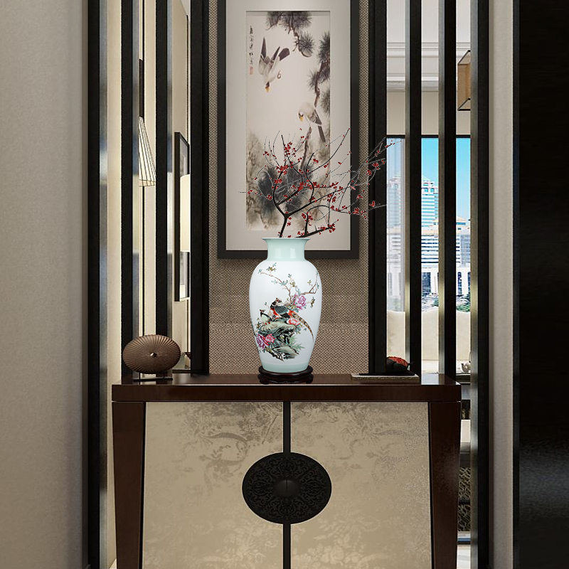 Jingdezhen ceramics, vases, flower arranging famille rose porcelain furnishing articles sitting room TV ark, of Chinese style household decorative arts and crafts