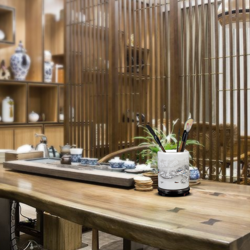 Archaize of jingdezhen ceramics powder wariety pen container creative study adornment fashion office furnishing articles the teacher 's day gifts
