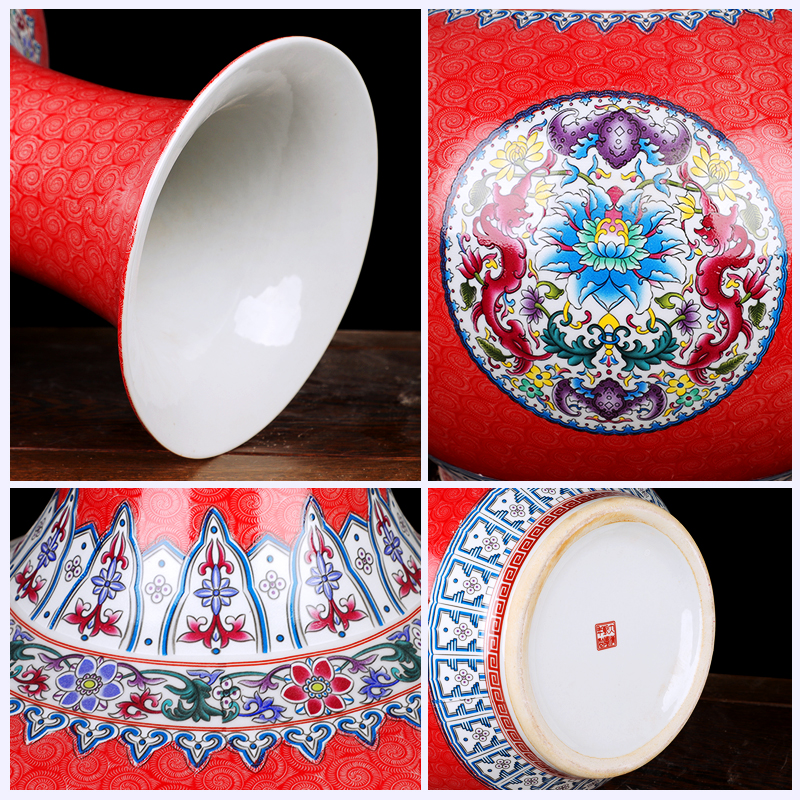 Jingdezhen ceramics new Chinese style of large vases, flower arranging TV ark adornment idea gourd furnishing articles large living room