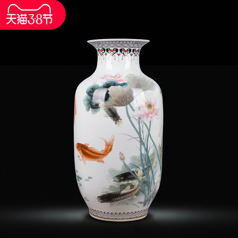 Jingdezhen ceramics hand - made vases large successive new Chinese flower arranging furnishing articles sitting room more household act the role ofing is tasted