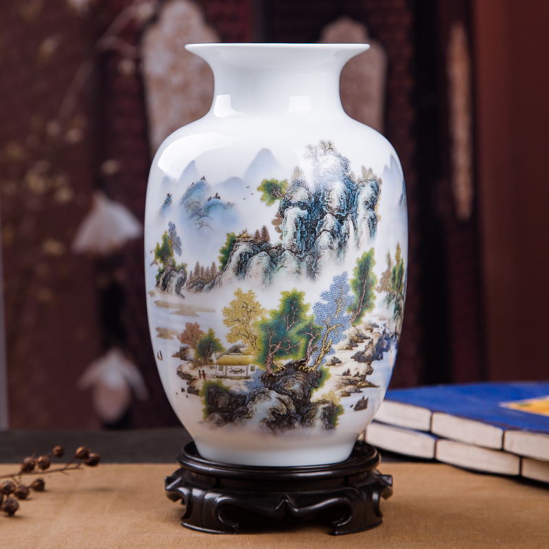 Jingdezhen ceramics vases, I and contracted place flower arranging small porcelain wine handicraft decorative household items
