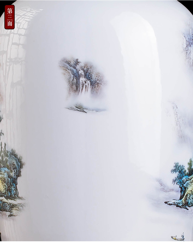 Jingdezhen ceramics vase Chinese penjing flower, white porcelain wine handicraft decorative household items