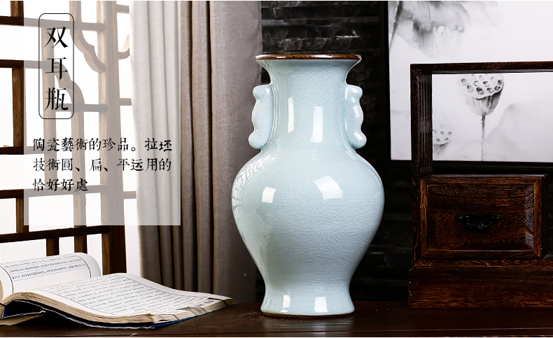 Jingdezhen ceramics vase crack Chinese penjing flower arranging porcelain wine handicraft decorative household items