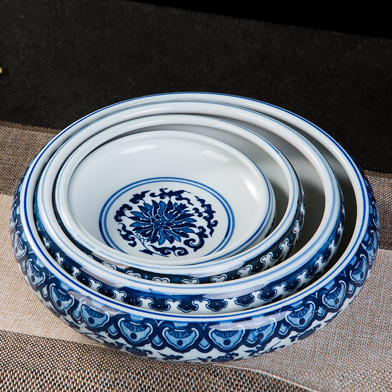 Jingdezhen ceramics tea table ashtray creative modern living room office furnishing articles writing brush washer aquarium theme restaurant
