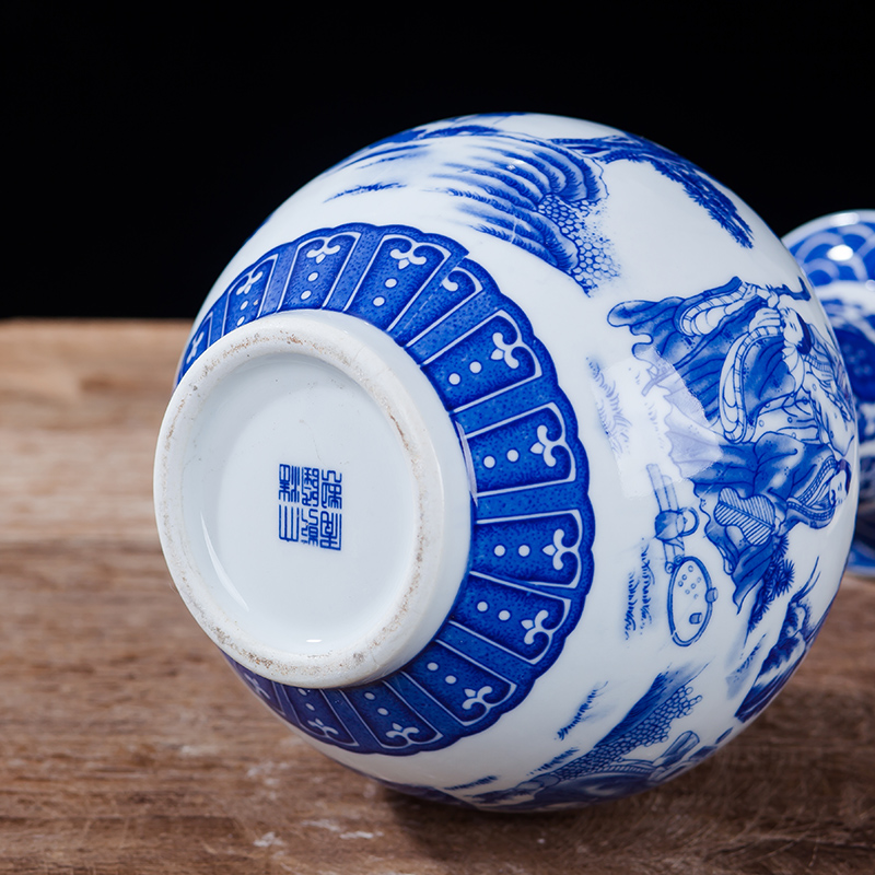 Archaize sitting room of jingdezhen porcelain Archaize ceramic vase ornamental furnishing articles vase of blue and white porcelain vase