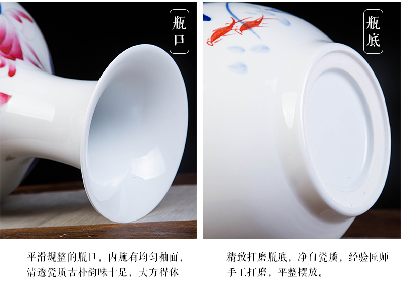 Jingdezhen ceramics hand - made color bucket vase wine porch home decoration sitting room TV ark, furnishing articles