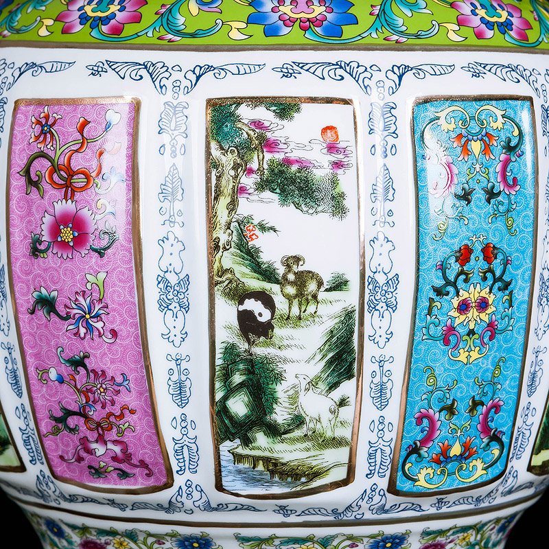 Jingdezhen ceramics porcelain imitation qianlong years wanda, vases, home sitting room of Chinese style classic decorative crafts