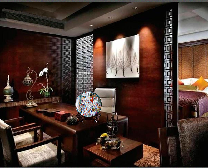 Jingdezhen ceramics furnishing articles household decorations hanging dish sitting room ark, decoration plate festival Chinese arts and crafts