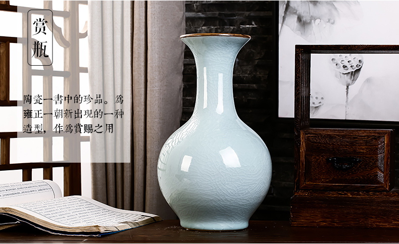 Jingdezhen ceramics vase crack Chinese penjing flower arranging porcelain wine handicraft decorative household items