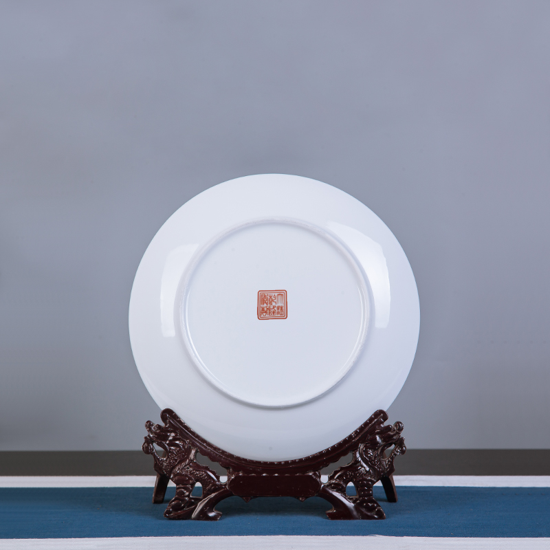 Jingdezhen ceramics furnishing articles household decorations hanging dish sitting room ark, decoration plate festival Chinese arts and crafts