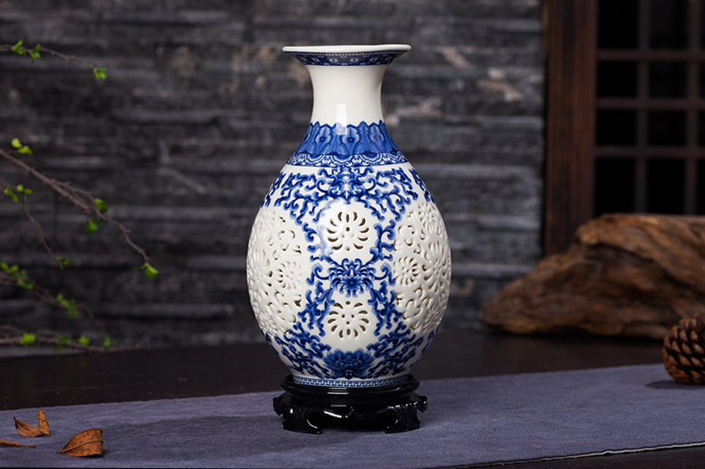 Creative ceramic vase three - piece porch ark cabinet office home sitting room adornment handicraft furnishing articles