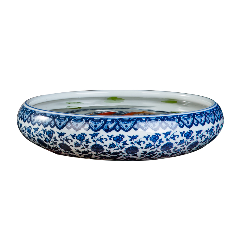 Jingdezhen ceramics tea table ashtray creative modern living room office furnishing articles writing brush washer aquarium theme restaurant