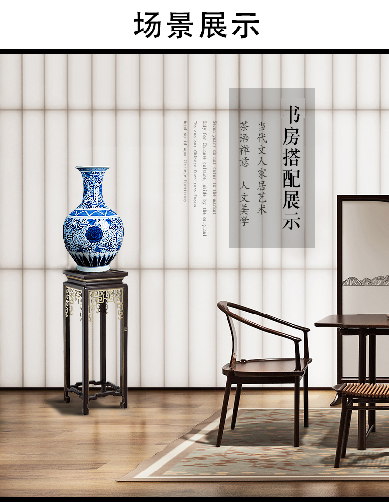 Jingdezhen ceramics hand - made porcelain bound lotus flower crafts home sitting room adornment ark, furnishing articles office