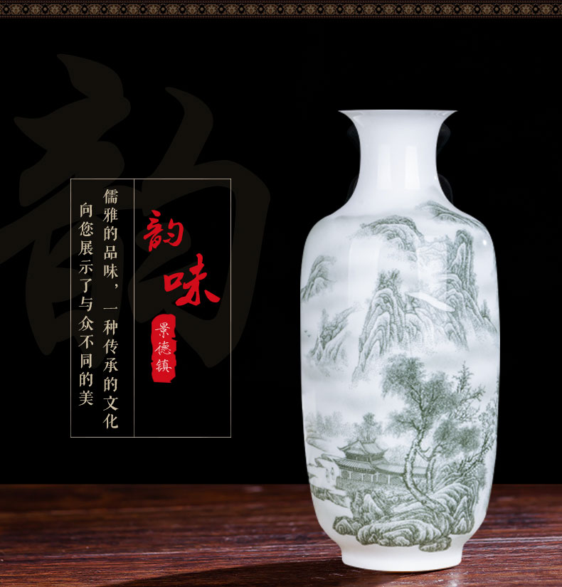 Jingdezhen ceramics high white porcelain of famille rose porcelain vase MAO home sitting room place wine decorations arts and crafts