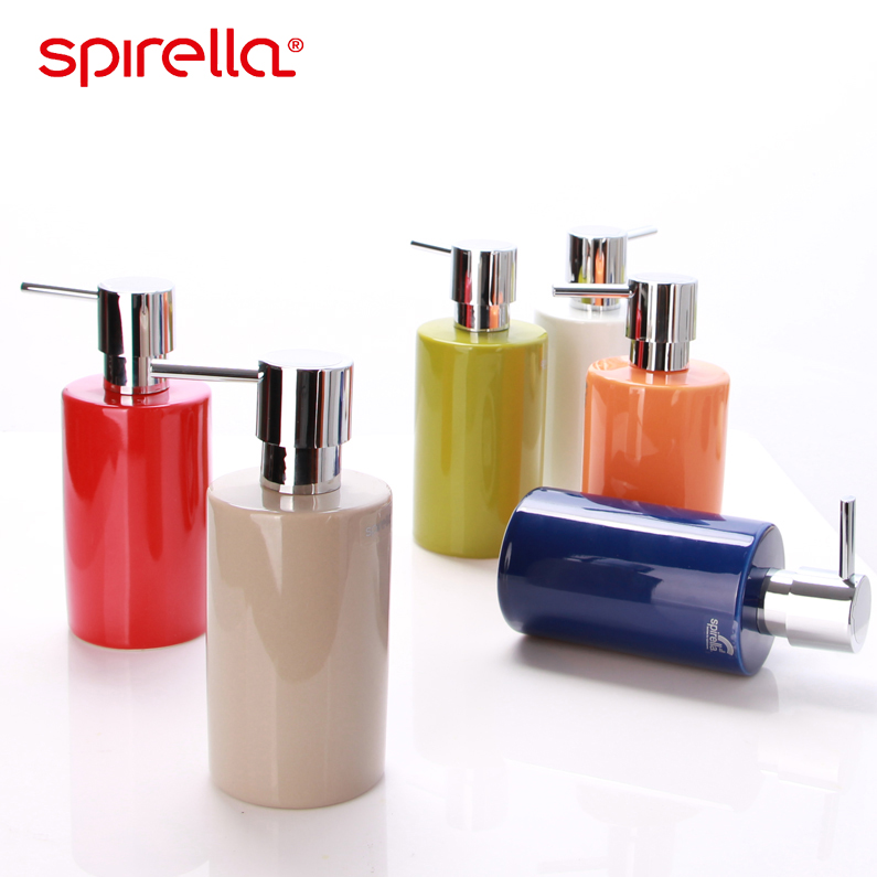 SPIRELLA/silk pury contracted creative ceramic soap, lotion bottle bathroom toilet hand washing liquid bottle