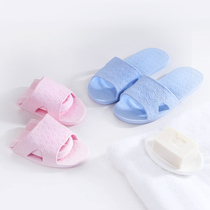 Tianzu Foldable Couple Slippers Travel Portable Hotel Business Travel Home Non-slip Slippers