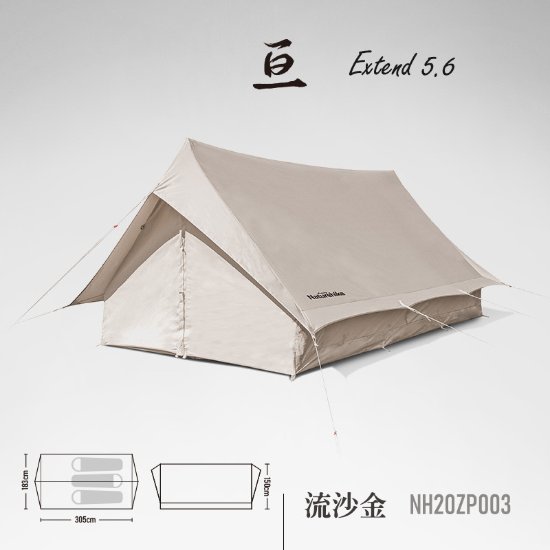 NH Glamping Series Extend 5 6 Cotton Eaves A Tower Tent-Gen Thickening Multi-Towers Twin Towers