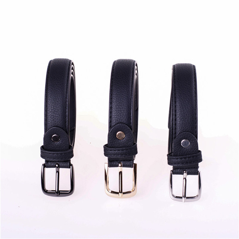 Black Belt Teenager Belt Retro Pin Buckle Boys Student Belt Casual Versatile Trendy Elementary School Student Military Training