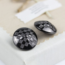 18 23MM Precision polished upscale black metal button suit jacket buckle Sub-big clothes button round