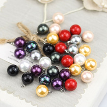 High-grade shell pearl button shirt sweater cardigan White button round button wild jewelry pendant accessories