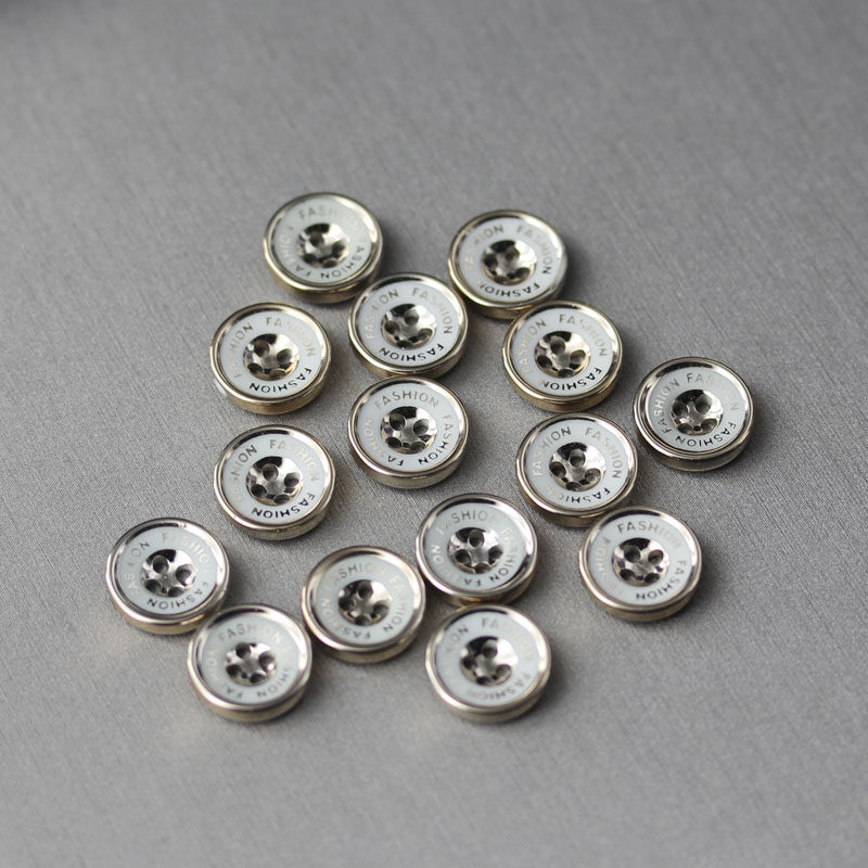 12MM Taiwan resin small buttons High-end Letters Delicately Alphabet Delicacy Shirts Open-up Dress Decoration Buttons