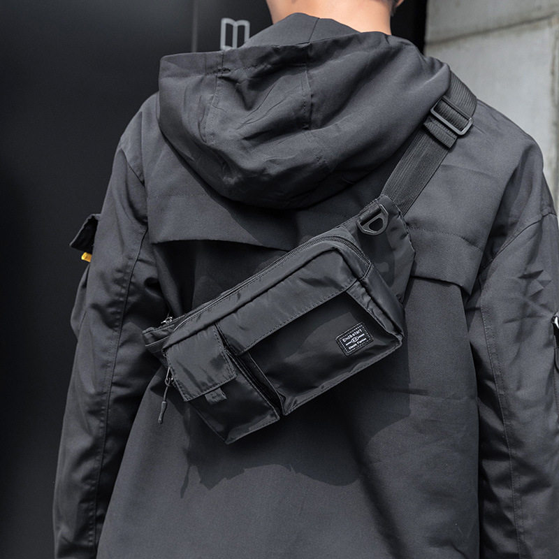 Trendy brand waist bag, crossbody bag, men's chest bag, casual shoulder bag, outdoor sports bag, dead fly bag, mobile phone bag, small bag, shoulder bag