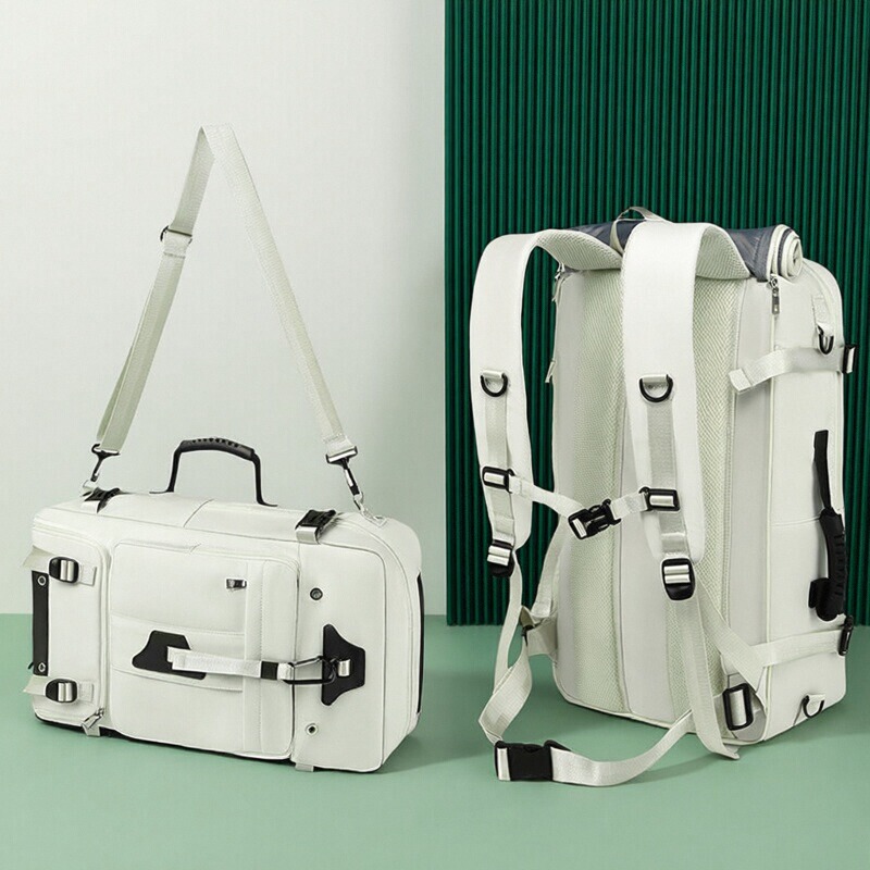 Cross-Border Backpack Men's High-End Backpack Large-Capacity Cross-Body Hand-Held Travel Boarding Bag Outdoor Hiking Backpack