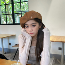 Japanese Rosex Korean version of Wild beret female autumn and winter round face temperament painter hat retro face small pumpkin hat