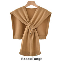 Japanese Rosex knitted knotted scarf womens outer tie autumn and winter warm shoulder fashion wild shawl