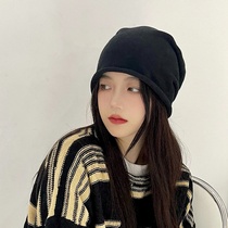 Day Department Rosex Korean version tides 100 hitch heaps heaps and hats women ins autumn and winter style knitted wool line hat Baotou cold hat