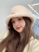 Japan Rosex lamb wool fisherman hat womens autumn winter 100 hitch version Chains basin cap suitable for round face bucket cap
