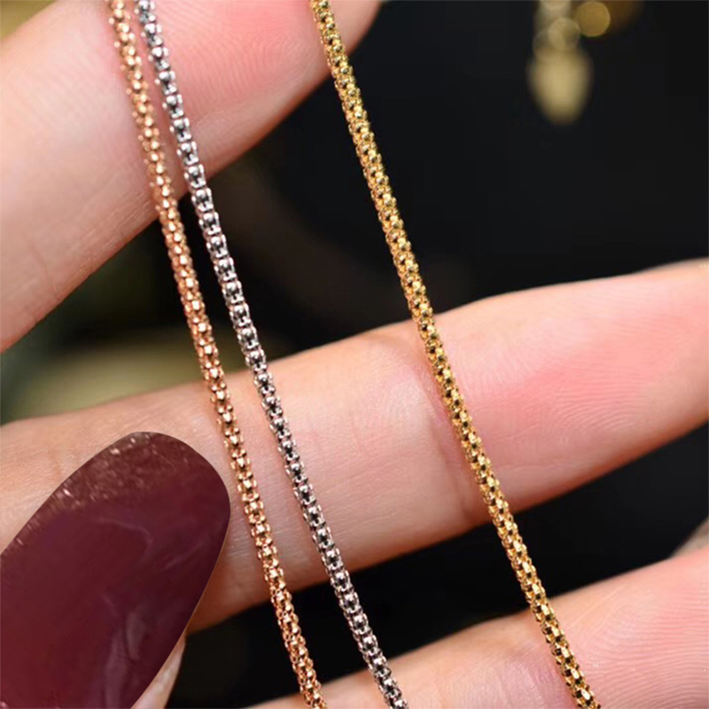 Japan's Original Imported 18K Gold Corn Chain Lantern Chain Corn Chain 60cm Adjustable Ancient Coin Long Sweater Plain Chain Japan's Original Imported 18K Gold Corn Chain Lantern Chain Corn Chain 60cm Adjustable Ancient Coin Long Sweater Plain Chain