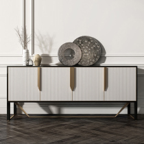 American Light Lavish TV Cabinet Tea Table Combination Living Room Ground Cabinet Designer Bedroom Villa Harbor Style Rear Modern Lockers