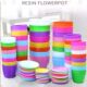 Resin petal pot plastic thickened imitation ceramic colorful resin pumpkin round creative succulent small flower pot with tray