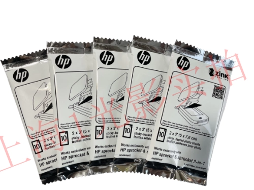 HP Small Screence Photo Payment Photo -Popocept Photo Pleace 100/200/2IN1 Оригинальная фото бумага Zink 3 -дюймовый фальшивый 1 штраф 10