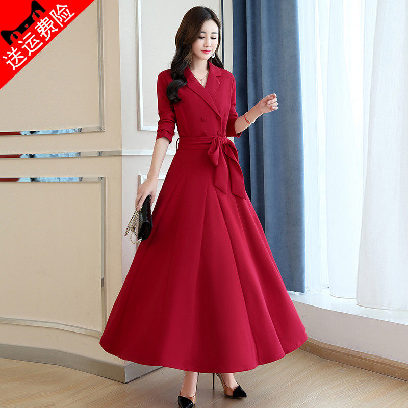 In 2021, the high - end high - end retro - high - end temperament of the high - end and long - edition style of women's high - sense lady