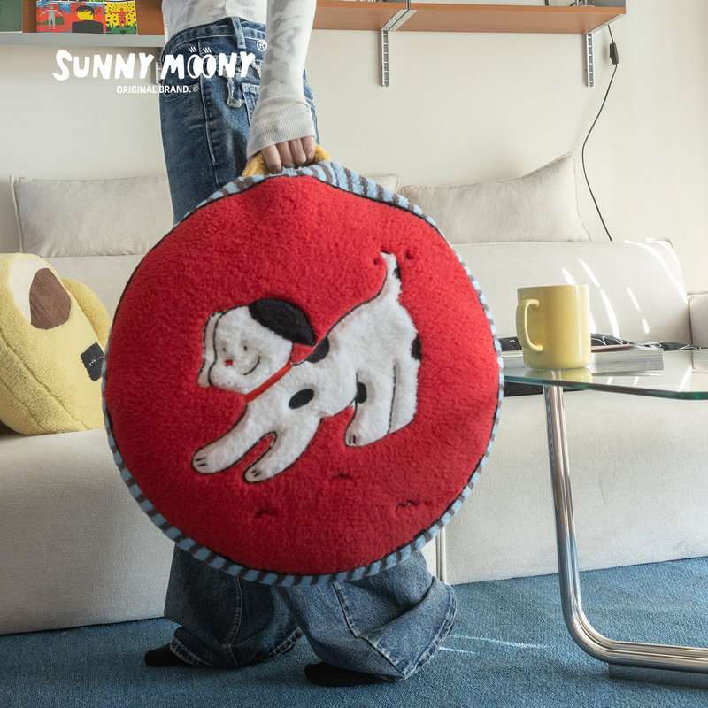 Original Home Decor Plush Puppy Ottoman Footstool Low Stool Lazy Sofa Cushion Removable and Washable