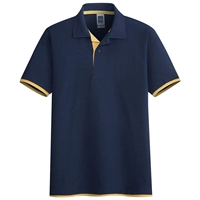 Áo thun nam Nhật Bản ngắn tay màu tương phản ve áo T-shirt trung niên giả hai mảnh còng đôi Paul áo bố áo phông polo nam