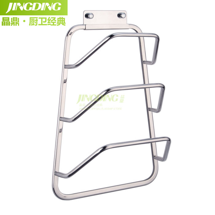 Crystal tripod 304 stainless steel cover rack solid with defrosting pan hanging rack wall-mounted kitchen rack area 20530