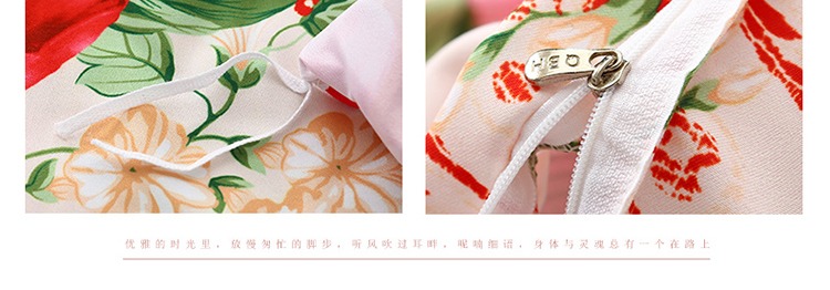 Bộ đồ giường gia đình Taobao bốn bộ 1,8 mét tấm chăn đôi cát rửa ba bộ bộ chăn ga gối đẹp