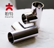 Pante 304 sanitary welding tee stainless steel equal diameter T-tube joint 3A mirror polished Foreign trade three-head