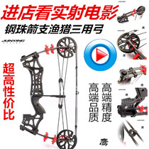 Junxing compound bow and arrow triangle steel ball bow archery Falcon steel ball dual-purpose compound bow competitive sports bow New
