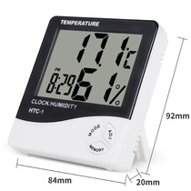 Large screen household thermometer hygrometer high precision indoor electronic with electronic alarm clock