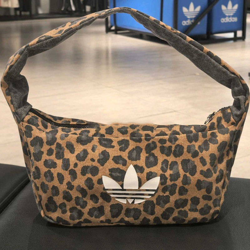 Authentic Adidas Women's Leopard Print Shoulder Bag Handbag Crossbody Bag Women's Bag Jx3198