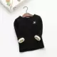 Em bé cộng với áo nhung đáy bé gái Áo thun dài tay trẻ em cotton dày bé trai đồ lót nhiệt mùa đông áo khoác thủy triều shop trẻ em