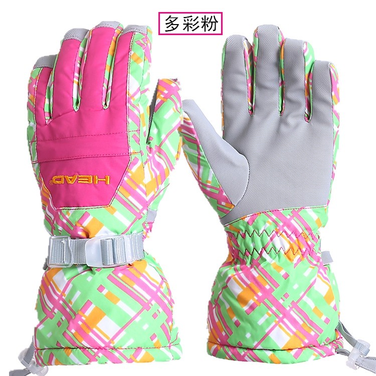 Men's and women's ski gloves couple gloves cold-proof gloves waterproof gloves windproof wear-resistant warm plus velvet gloves