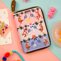 Card bag student wallet two-in-one body ins simple multifunctional big banknotes Japanese and Korean hipster cute cartoon