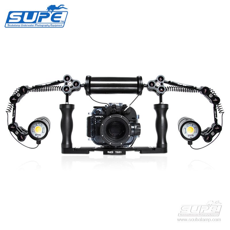 Scubalamp (SUPE) underwater photography equipment P35 diving fill light carbon fiber buoyancy arm butterfly clip