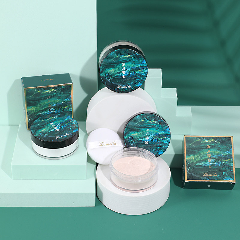 Xizi's same invisible pore matte pearlescent loose powder waterproof anti-sweat does not take off makeup makeup powder control oil repair face powder